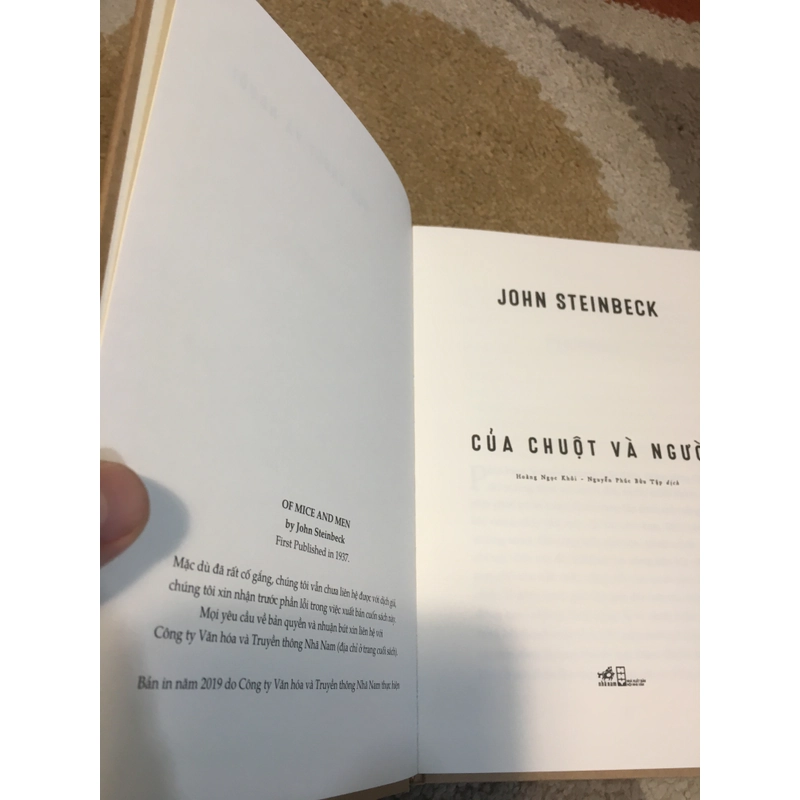 Của Chuột và Người - John Steinbeck (bìa cứng) 139209