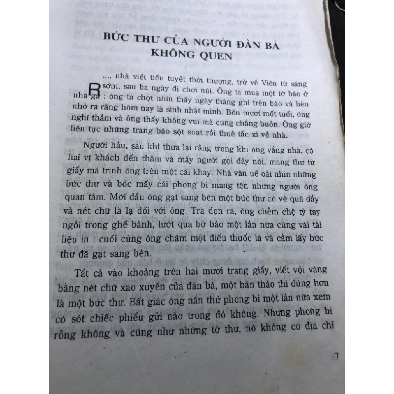 Bức thư của người đàn bà không quen 2004 mới 70% ố bẩn rách bìa nhẹ Stefan Zweig HPB0906 SÁCH VĂN HỌC 162714