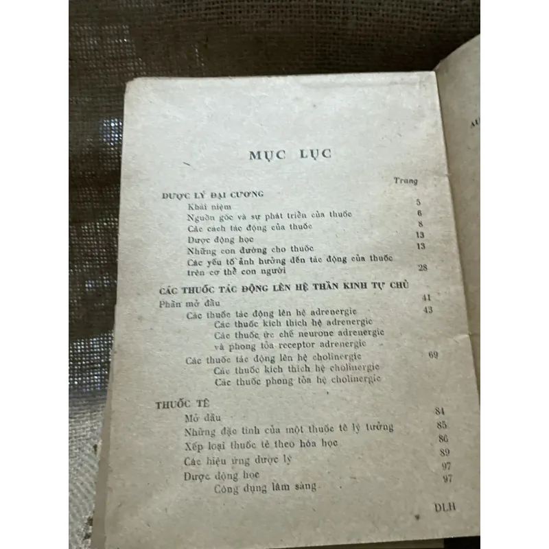 DƯỢC LÝ HỌC - sách bìa cứng - 1987 799001