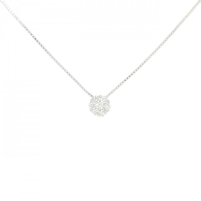 K18WG Hoa Hồng Kim Cương Dây Chuyền 0.22CT - Hàng hiệu Chính hãng 864203