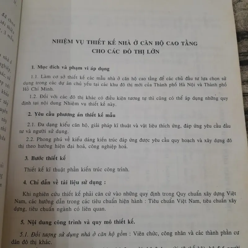Mẫu nhà ở Căn hộ cao tầng ở Đô thị. Bộ Xây Dựng 1999 734109