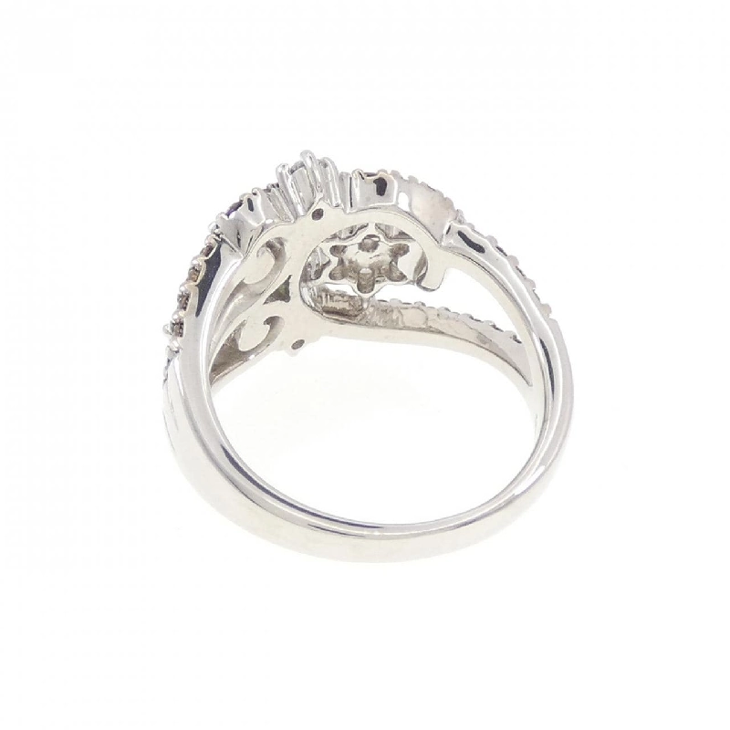 Nhẫn kim cương hoa K18WG/K18BG 0.64CT 672588