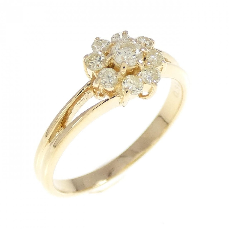 Nhẫn kim cương hoa K18YG 0.31CT 669215