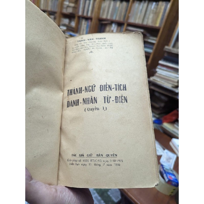Thành ngữ điển tích danh nhân từ điển - Trịnh Vân Thanh ( bản đóng bìa còn bìa gốc trọn bộ 2 tập ) 51612