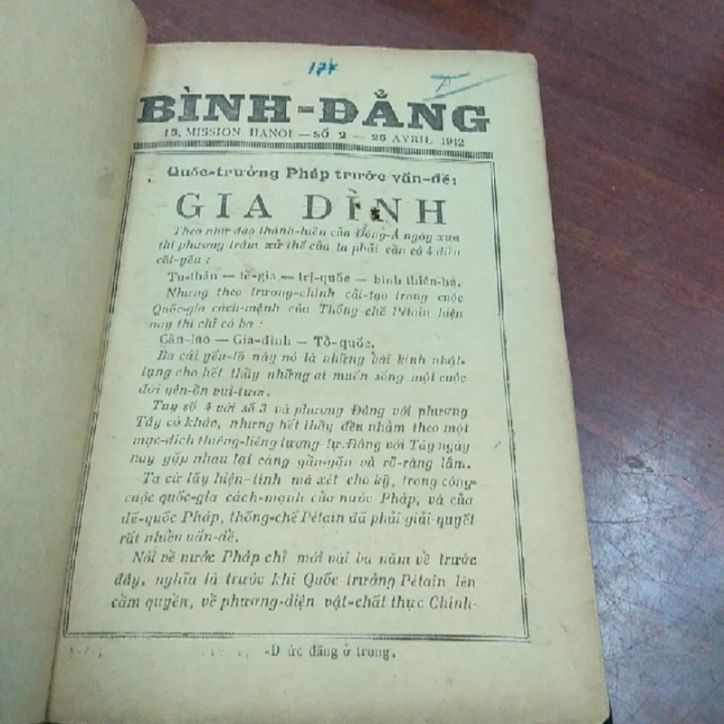 BÌNH ĐẲNG - Hà Nội 1942 274221