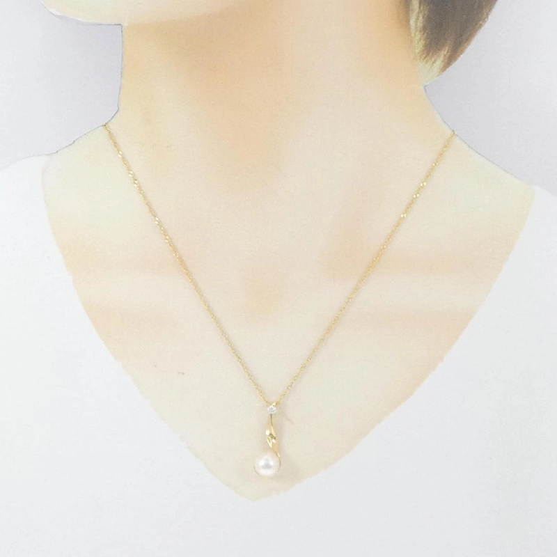 K18YG Vòng cổ ngọc trai Akoya 8.3mm - Hàng hiệu Chính hãng 856400