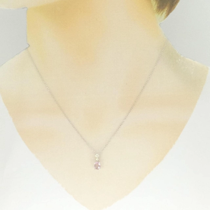 K18WG Sapphire Necklace 0.654CT - Hàng hiệu Authentic 861827