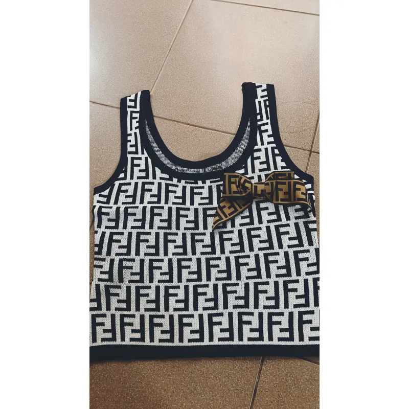 Áo tank top nữ Fendi in logo chất len mongtoghi hàng chuẩn QCCC 1024469
