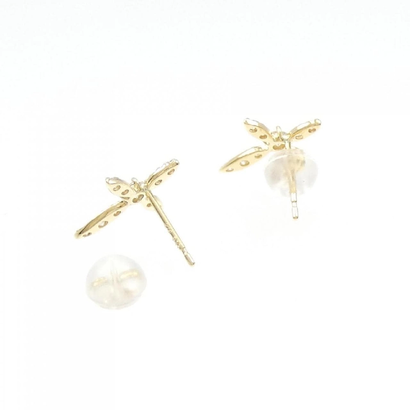 K18YG Bông tai kim cương chéo 0.30CT - Hàng hiệu Chính hãng 872012