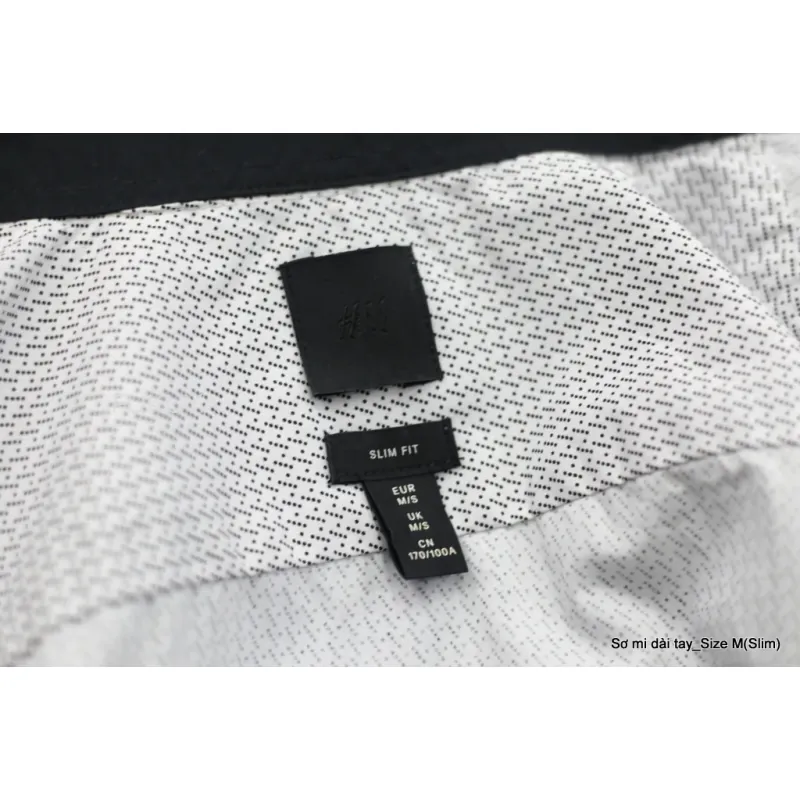 Chính hãng sơ mi H&M size M slim 571249