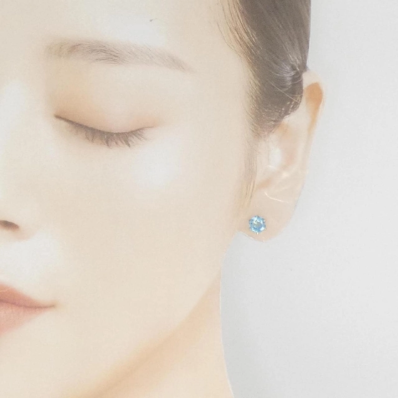 K18YG Blue Topaz Bông Tai 2.2CT - Hàng hiệu Chính hãng 871917