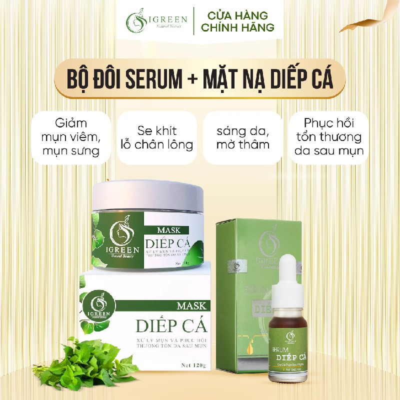 Bộ sản phẩm Mặt nạ và Serum diếp cá 8240