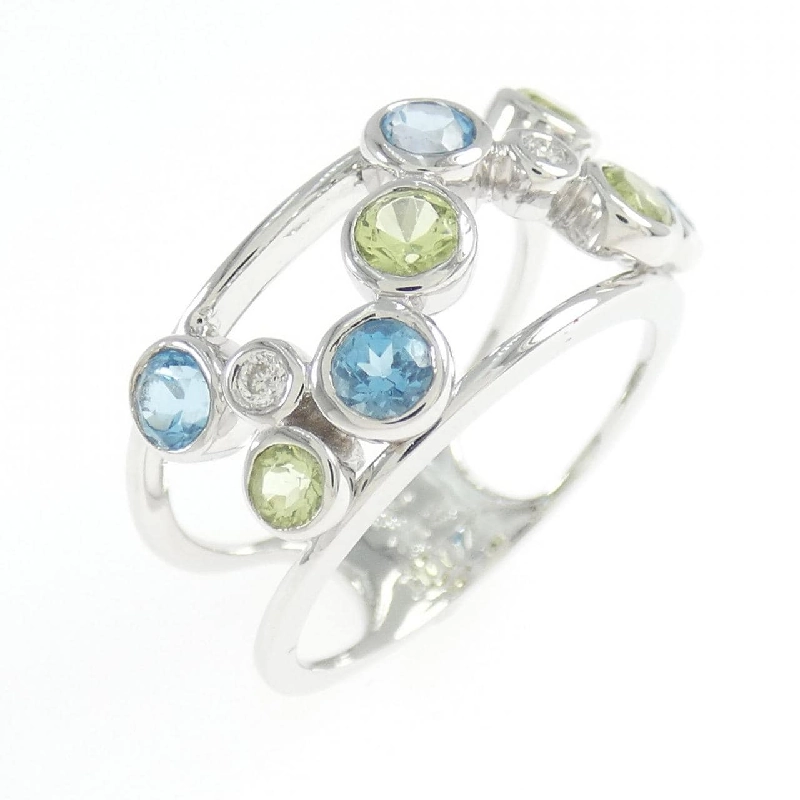 Nhẫn đá màu 750WG 667490