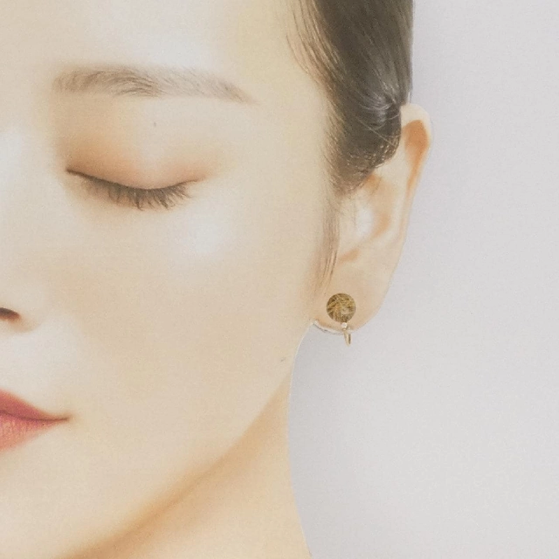 K18YG Rutile Quartz Bông Tai - Hàng hiệu Chính hãng 872742