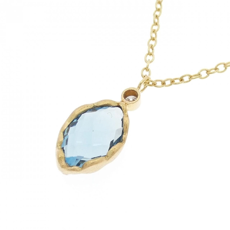 K18YG Blue Topaz Necklace - Hàng hiệu Authentic 862799