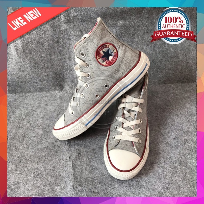 [Giày chính hãng ảnh thật ] Gìay CONVERSE CHÍNH HÃNG 2hand màu xám ( đã qua sử dụng ) 381