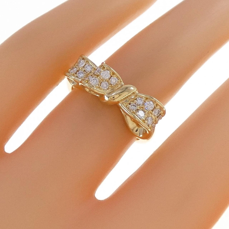 Nhẫn kim cương K18YG hình ruy băng 0.24CT 669179