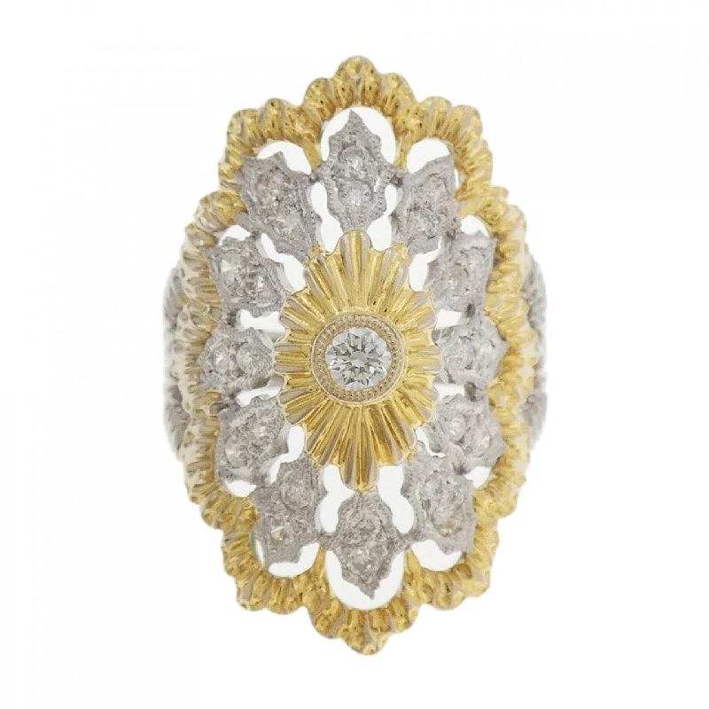 Nhẫn kim cương K18WG/K18YG 0.45CT - Hàng hiệu Authentic 854572