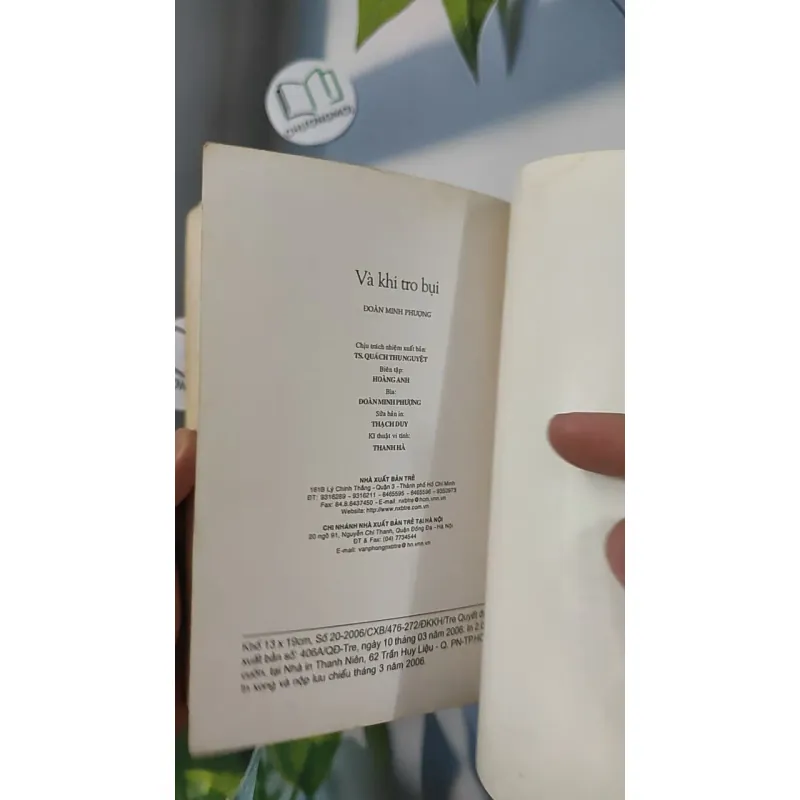 [MIỄN PHÍ BỌC SÁCH] Và Khi Tro Bụi - Đoàn Minh Phượng 798307