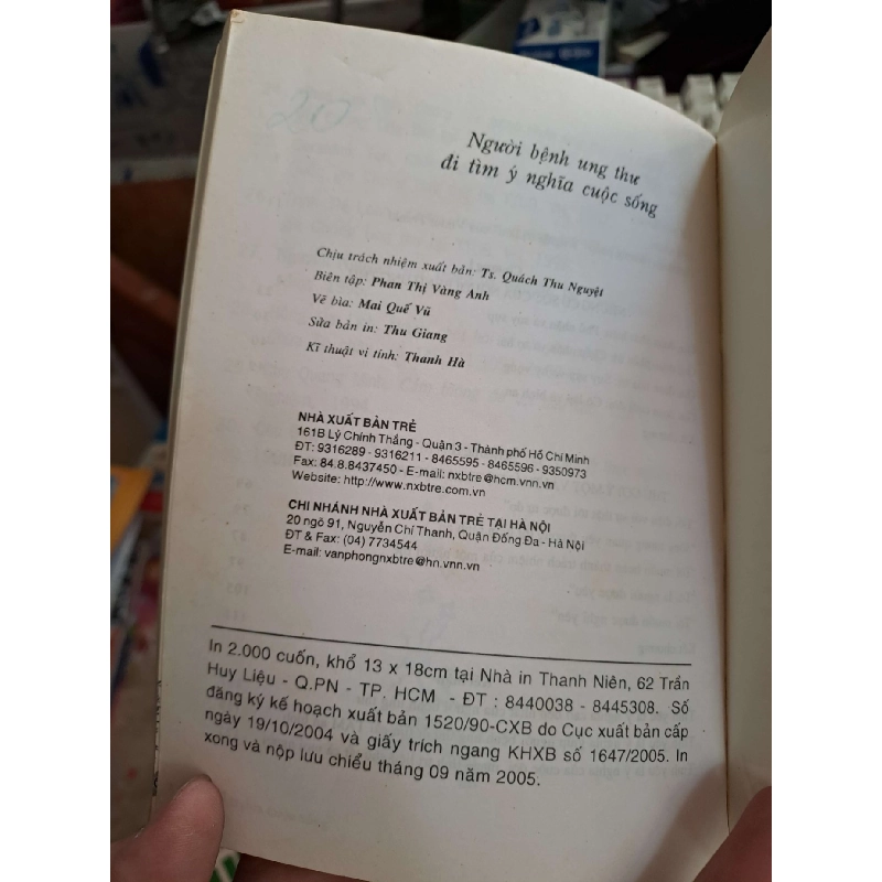 Người bệnh ung thư đi tìm ý nghĩa cuộc sống - Phạm Thị Oanh SỨC KHỎE - THỂ THAO HCM.TN1008 924514