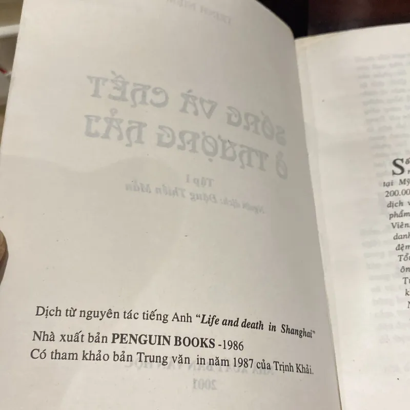 SỐNG VÀ CHẾT Ở THƯỢNG HẢI, TRỌN BỘ 2 TẬP (XB 2001) 606570