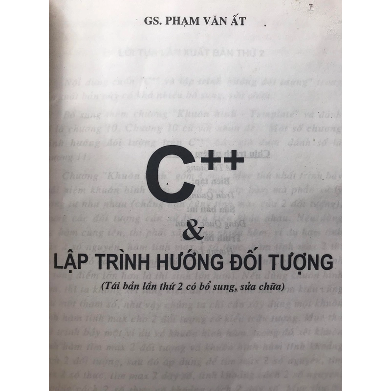 C++ VÀ LẬP TRÌNH HƯỚNG ĐỐI TƯỢNG 455020