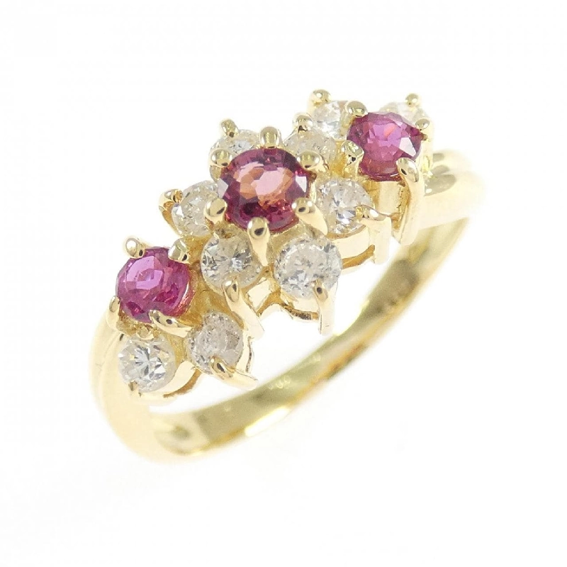 Nhẫn Ruby Hoa K18YG - Hàng hiệu Chính hãng 849545