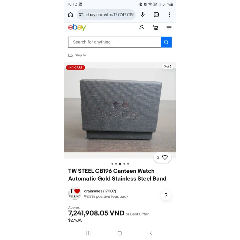 Đồng hồ TW STEEL CB196 1019067