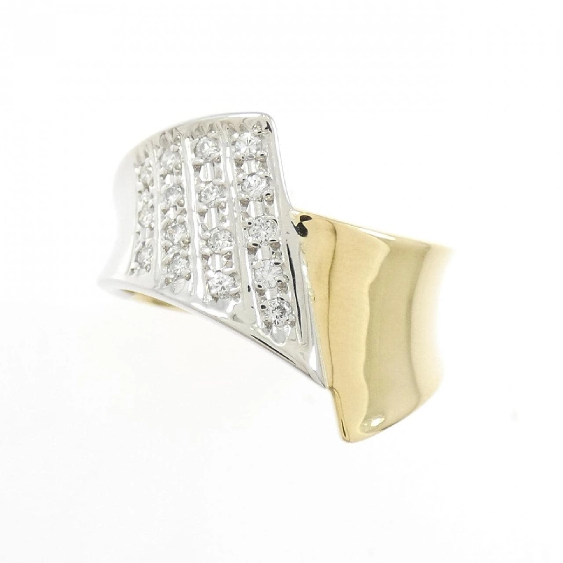 Nhẫn kim cương K18YG/PT900 0.16CT 666563