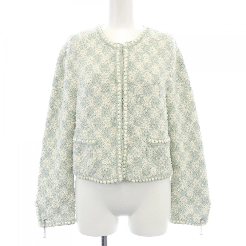 【Mã giảm giá】Áo khoác không cổ CHANEL 643366