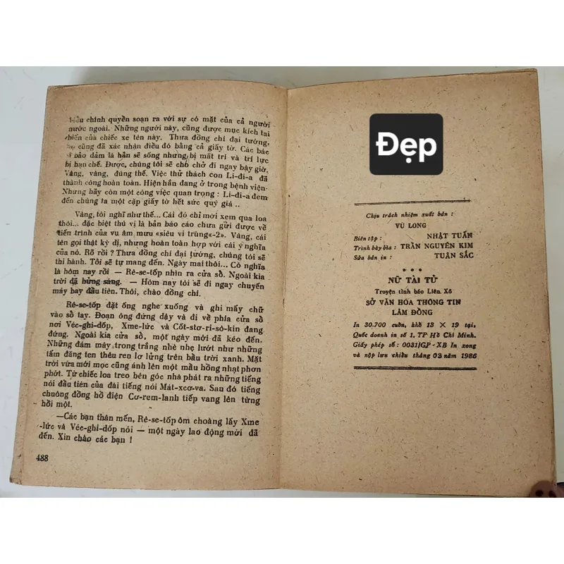 Truyện tình báo Liên Xô - NỮ TÀI TỬ 702967