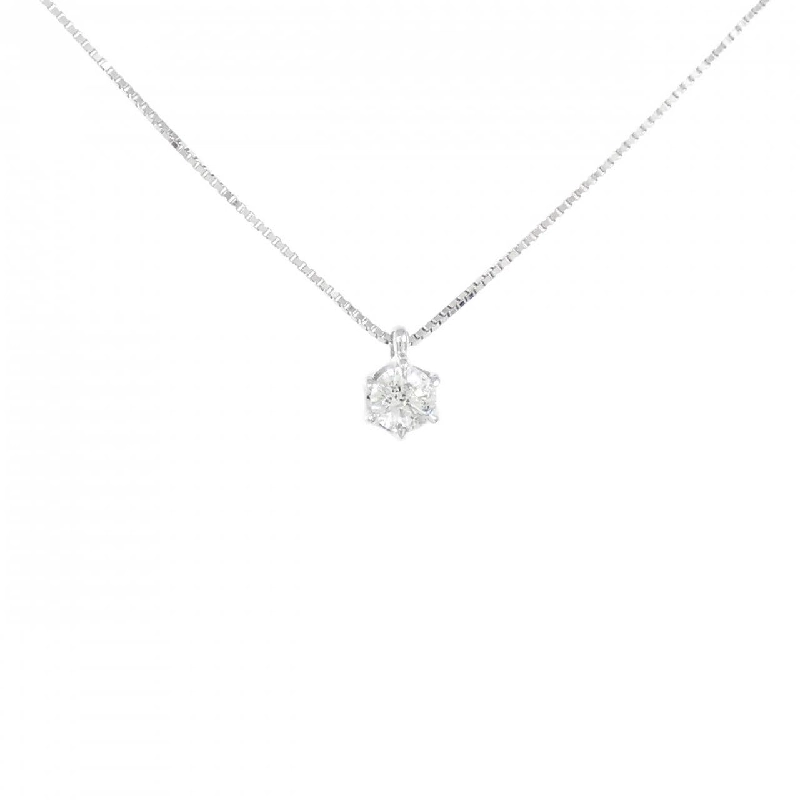K18WG/750WG Solitaire Diamond Necklace 0.20CT - Hàng hiệu Chính hãng 859740