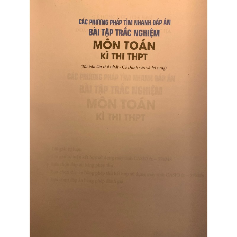 Các Phương Pháp Tìm Nhanh Đáp Án Trắc Nghiệm Môn Toán  8398