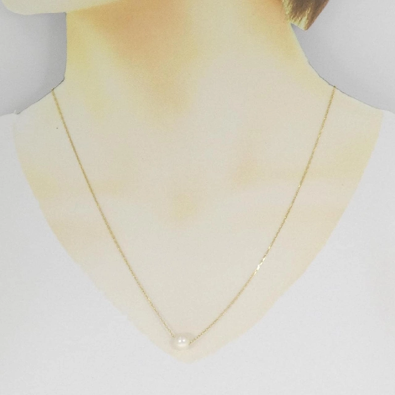 K18YG Ngọc trai Akoya Dây chuyền 6.9mm - Hàng hiệu Chính hãng 857346