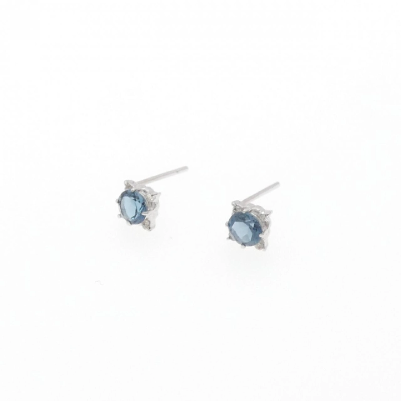 K18WG Blue Topaz Earrings - Hàng hiệu Authentic 874780
