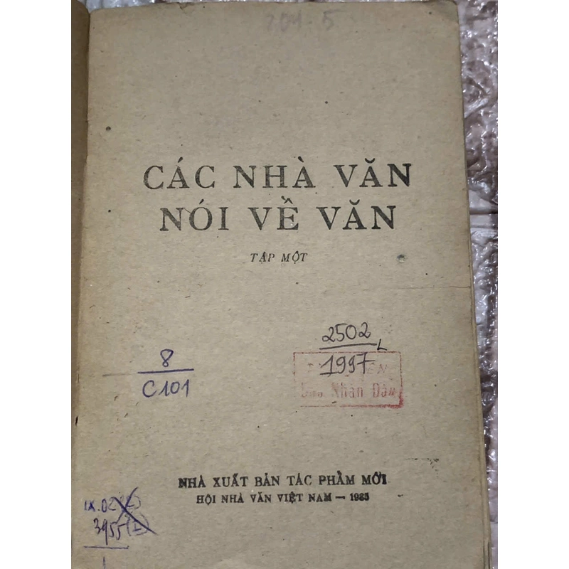 CÁC NHÀ VĂN NỚI VỀ VĂN 539897