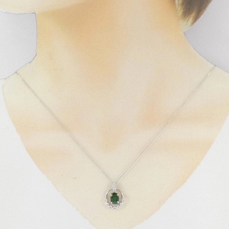Dây chuyền Green Garnet PT900/PT850 1.47CT - Hàng hiệu Chính hãng 857992