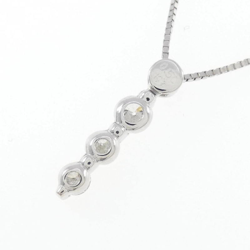 K14WG Dây chuyền kim cương ba viên 0.50CT - Hàng hiệu Chính hãng 861007