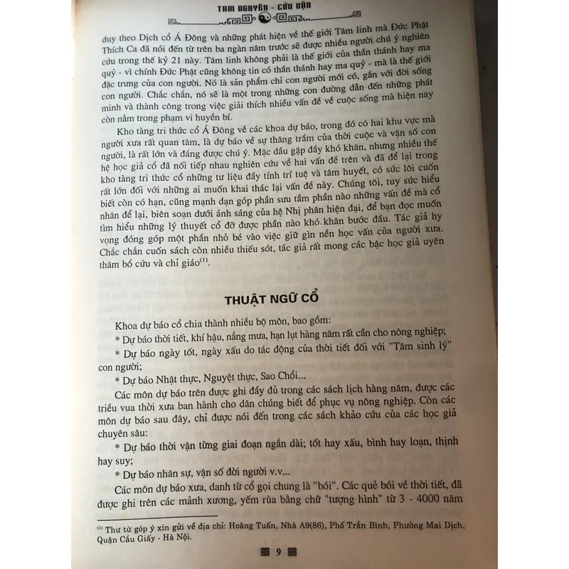 Lý thuyết tam nguyên cửu vận và nguyên lý dự báo cổ 719441