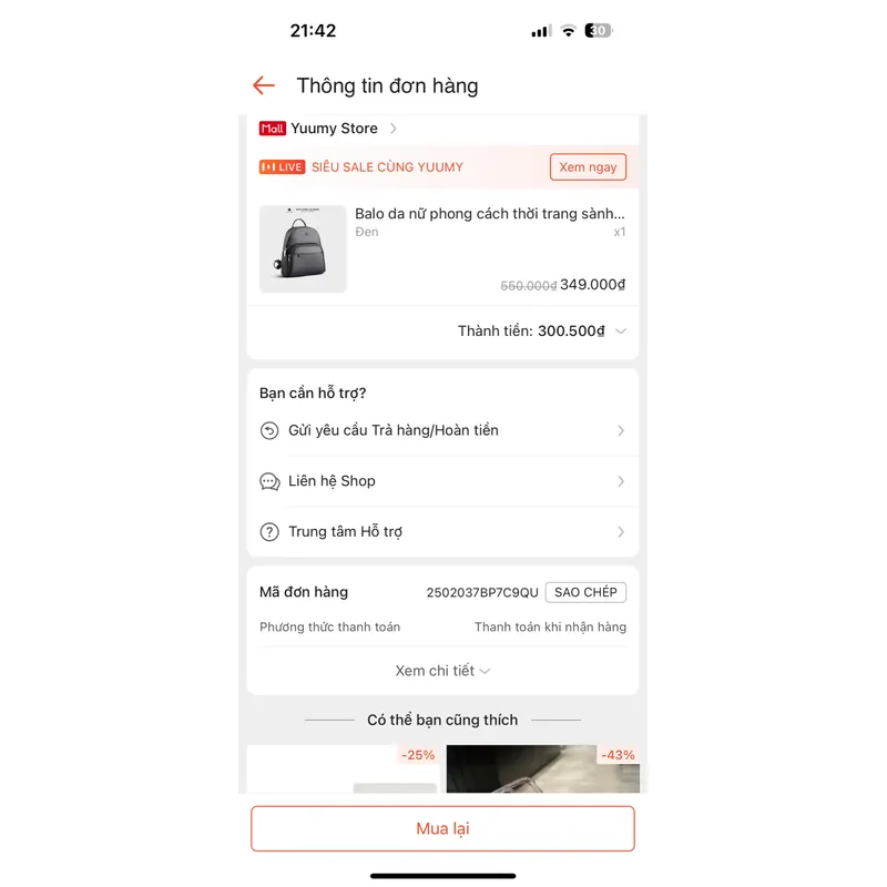 Balo nữ Yummy cỡ trung 607605