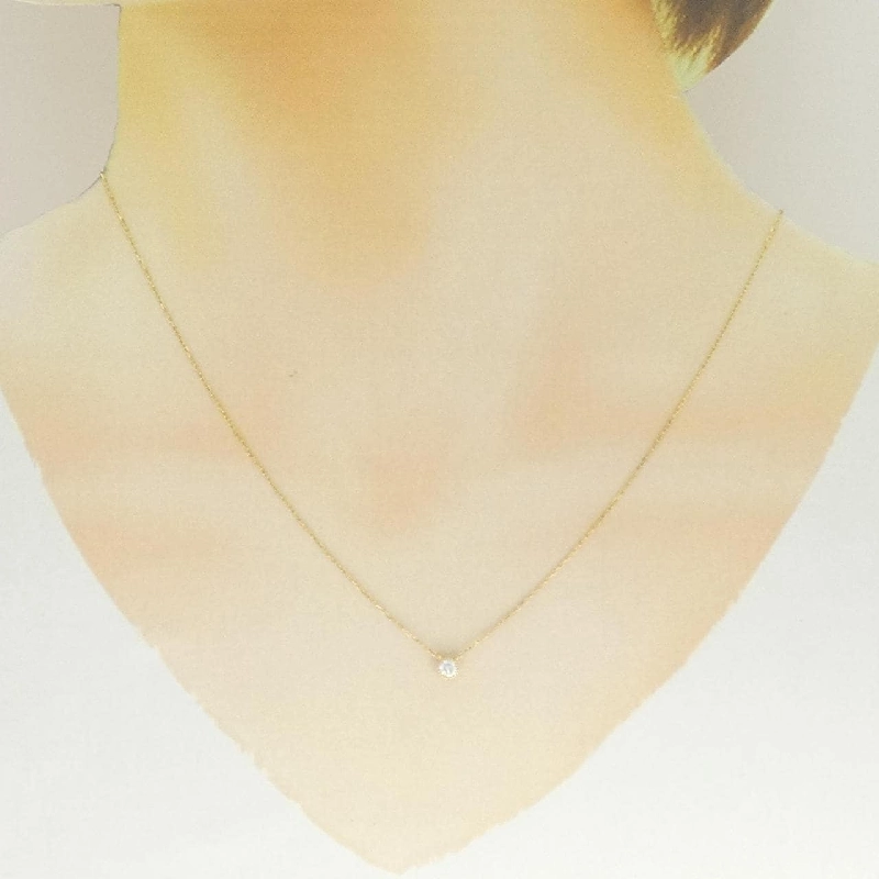 K18YG Dây chuyền kim cương 0.10CT - Hàng hiệu Chính hãng 856922