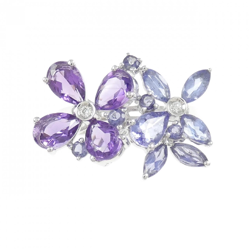 Nhẫn đá màu K18WG - Hàng hiệu Authentic 848946