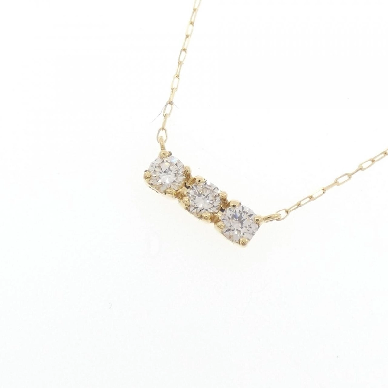 K18YG Ba viên đá kim cương Dây chuyền 0.15CT - Hàng hiệu Chính hãng 860652