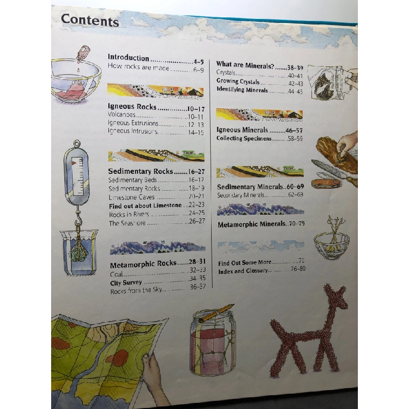 Rocks and Minerals BÌA CỨNG mới 85% bẩn nhẹ Junior Nature Guides HPB2707 NGOẠI VĂN 351714