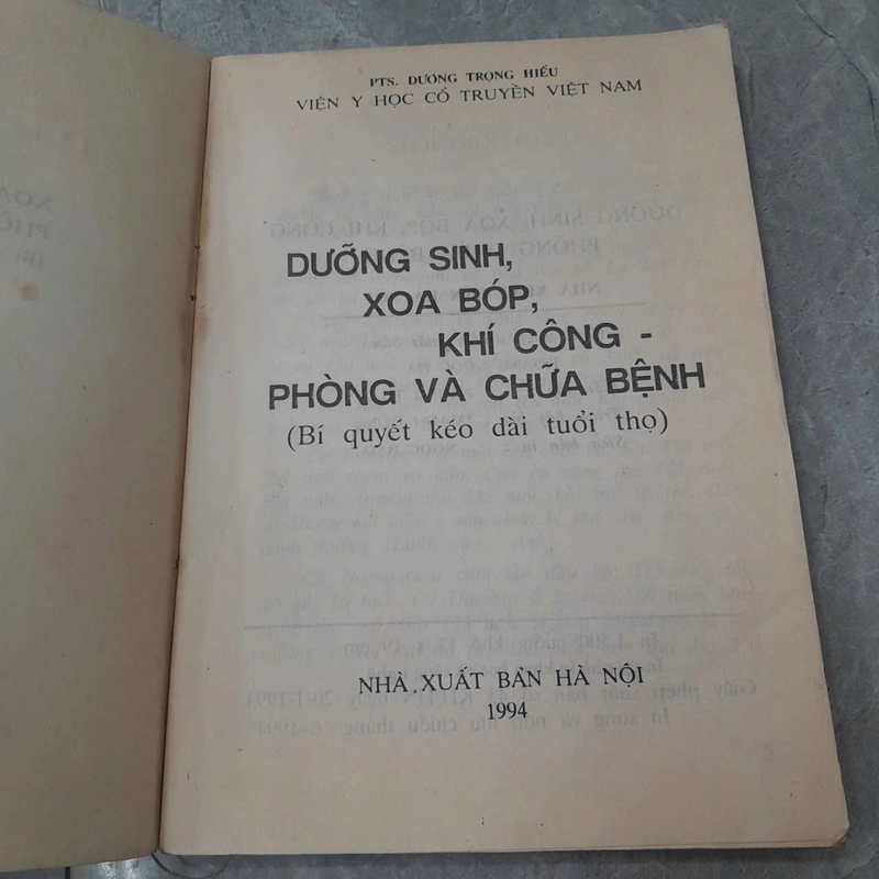 DƯỠNG SINH XOA BÓP KHÍ CÔNG PHÒNG CHỮA BỆNH - DƯƠNG TRỌNG HIẾU 538983