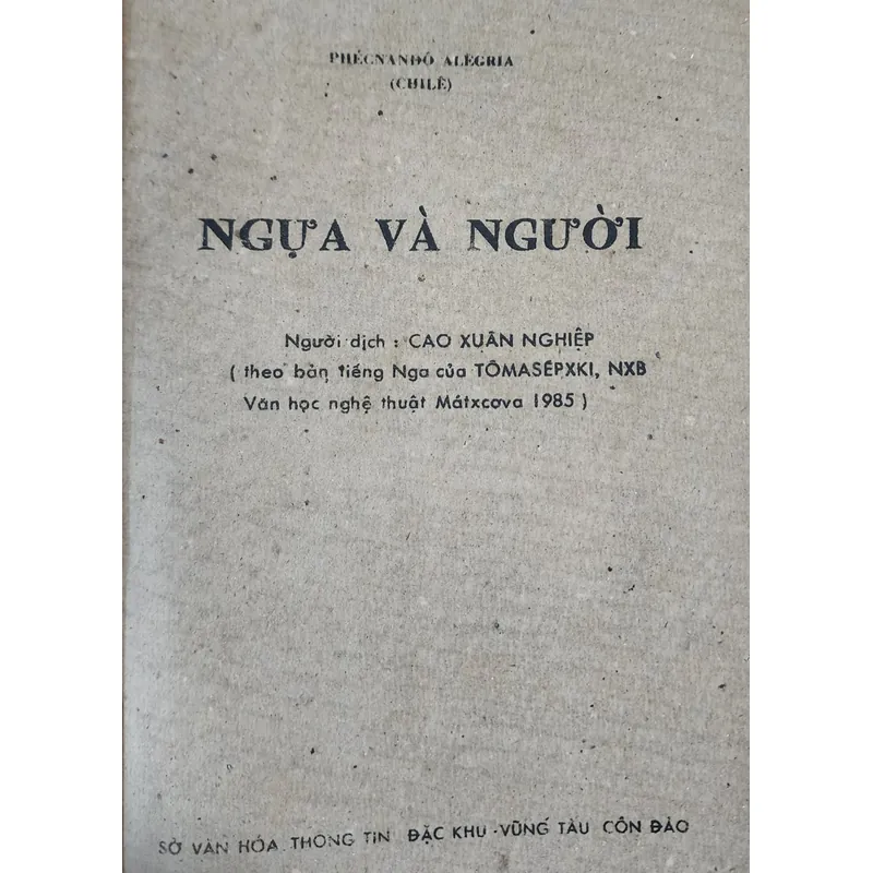 Tiểu thuyết phiêu lưu NGỰA VÀ NGƯỜI - Nhà văn Chile Fernando  719028