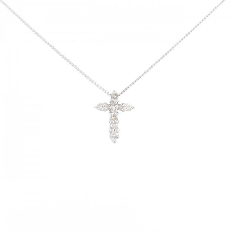 K18WG Dây chuyền kim cương chéo 0.16CT - Hàng hiệu Chính hãng 862421