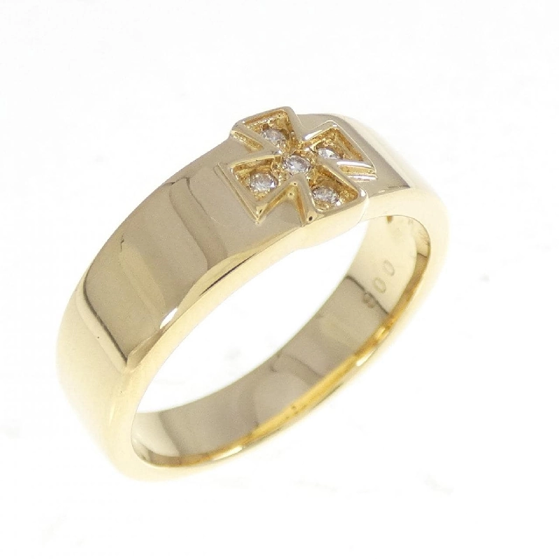 Nhẫn kim cương K18YG hình chữ thập 0.03CT - Hàng hiệu chính hãng 852191