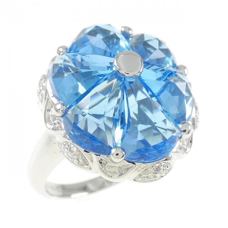 Nhẫn Blue Topaz 750WG 6.95CT 670037