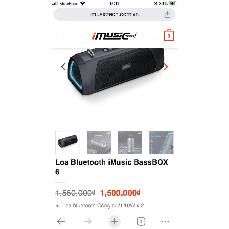 Loa Bluetooth Imusic Bassbox 6 25361